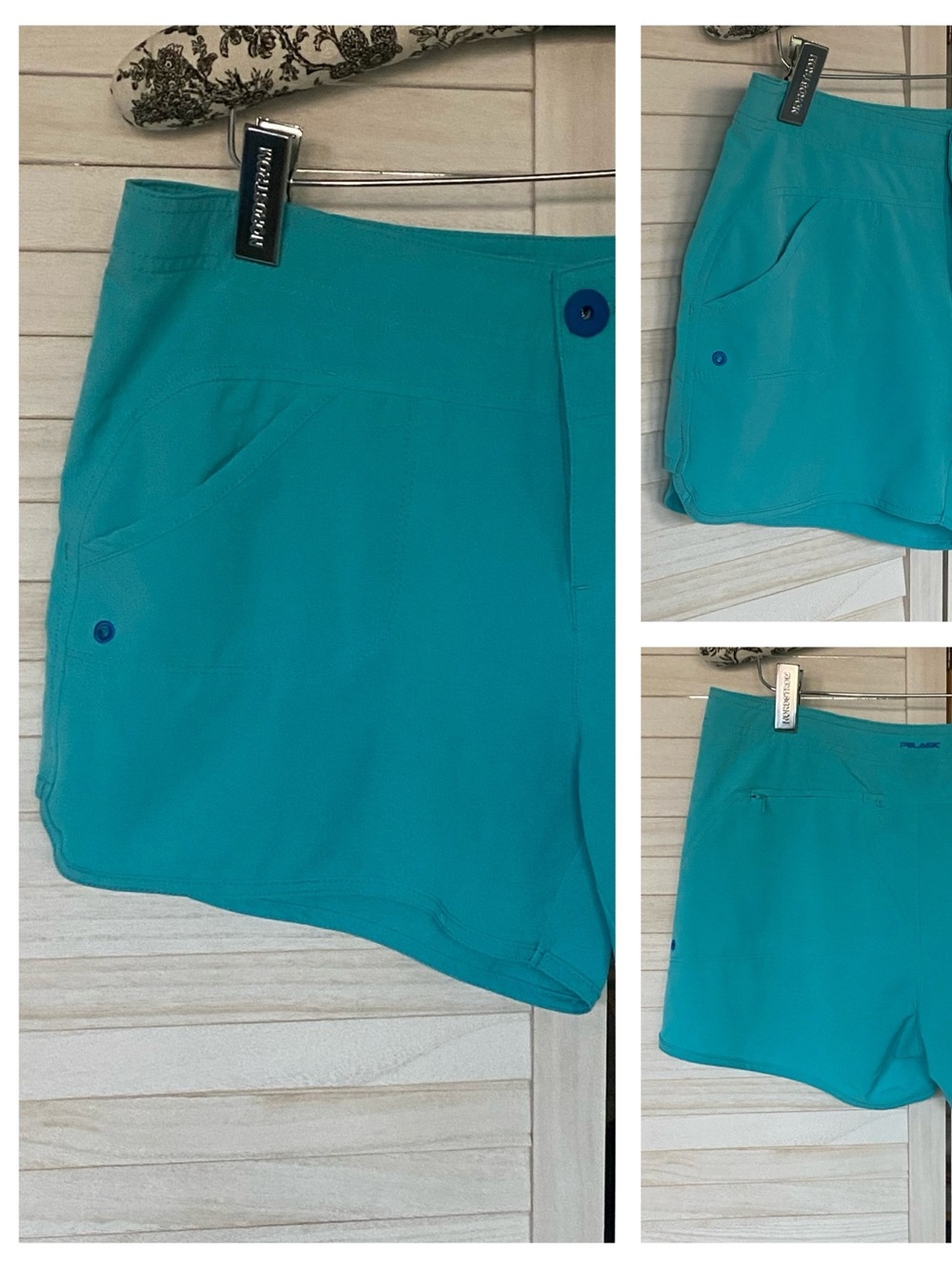 Pelagic Moana Teal Athletic Activewear Sporty Shorts SZ 8